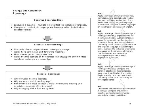 Language Arts/English Curriculum Frameworks - Albemarle County ...