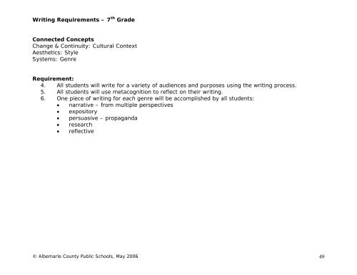 Language Arts/English Curriculum Frameworks - Albemarle County ...