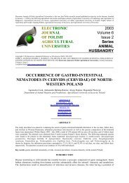 western poland - Electronic Journal of Polish Agricultural Universities