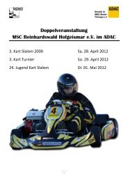 Ausschreibung - beim MSC Ehlhalten e.V. im ADAC