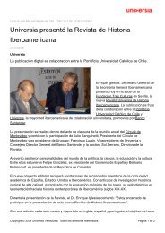 Universia presentÃ³ la Revista de Historia Iberoamericana - Noticias ...