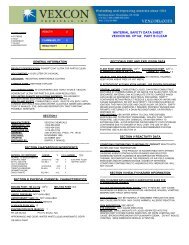 material safety data sheet vexcon no. cp142 part b clear