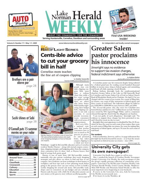 Herald Lake Norman - Carolina Weekly Newspapers