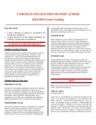Course Catalog - Fairfield College Preparatory School
