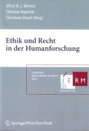 Von der Forschungsethik zum Forschungsrecht - UniversitÃ¤t Wien