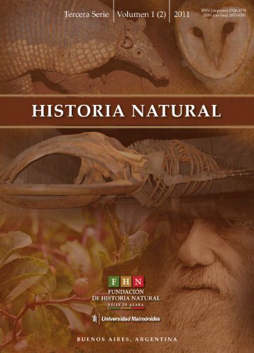 HISTORIA NATURAL - Fundación de Historia Natural Félix de Azara