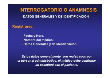 INTERROGATORIO O ANAMNESIS - Medic.ula.ve