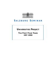 Salzburg Seminar â Universities Project - Milika Dhamo