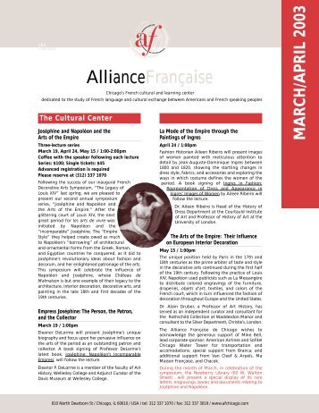 download newsletter in pdf - Alliance FranÃ§aise de Chicago
