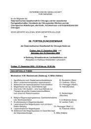 Programm (PDF) - Österreichische Gesellschaft für Chirurgie