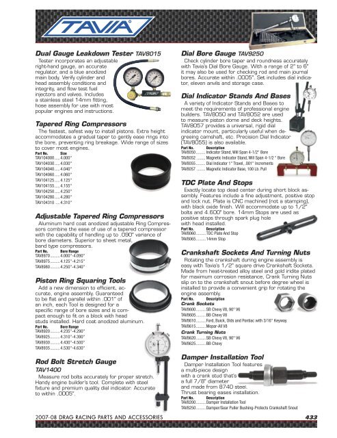 Ring Sets By Bore Diameter A Aftermarket Total Seal Piston Rings