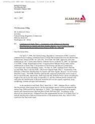 July 1, 2009 Letter Providing Clarification on Study ... - Alabama Power