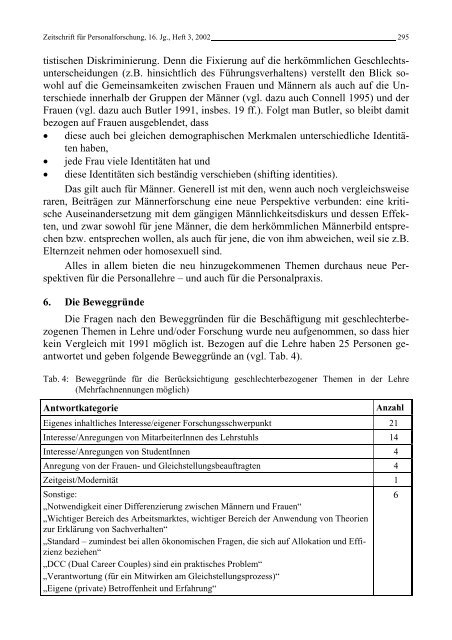 Geschlechterbezogene Themen in der ... - Rainer Hampp Verlag