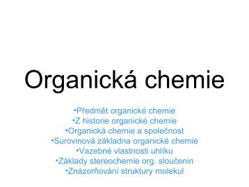 OrganickÃ¡ chemie