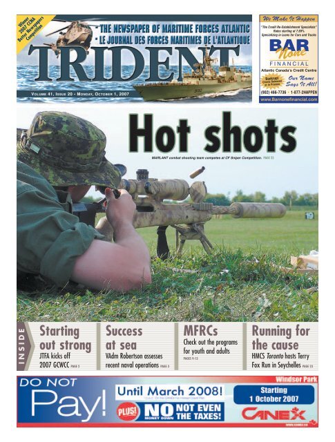 October 1, 2007 - Tridentnews.ca