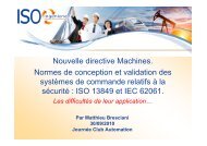 Nouvelle directive machine ISO 13849 et IEC 62061