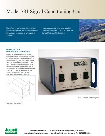 Model 781 Signal Conditioning Unit - Jewell Instruments