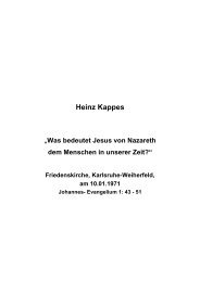 Was bedeutet Jesu von Nazareth dem Menschen in ... - Heinz Kappes