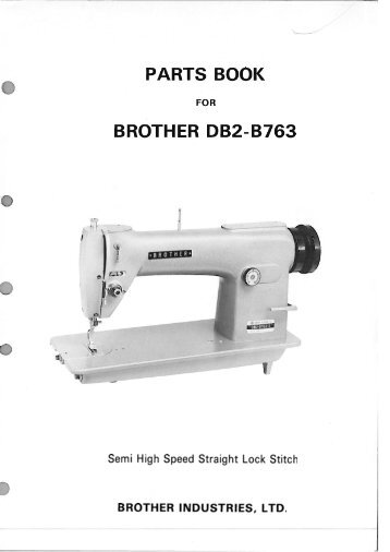 Parts book for Brother DB2-B763