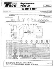 CM2507, 3007 Parts - Taco-Hvac