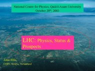 LHC: Physics, Status & Prospects - National Centre for Physics