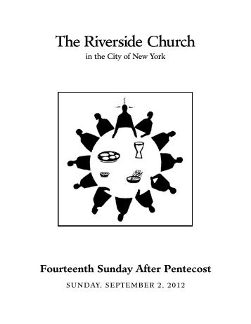 to download this Sunday's Worship Bulletin - The Riverside Church