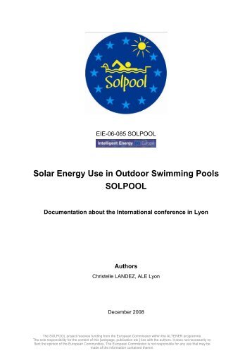 Solar Energy Use in Outdoor Swimming Pools SOLPOOL