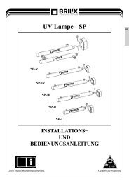 UV Lampe - SP INSTALLATIONS - BRILIX.com