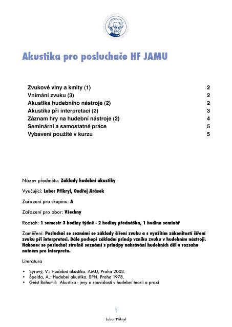 Akustika pro posluchaÄe HF JAMU - Audified