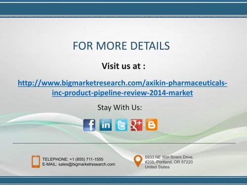 Latest Market Trends: Axikin Pharmaceuticals, Inc. Product Pipeline 2014