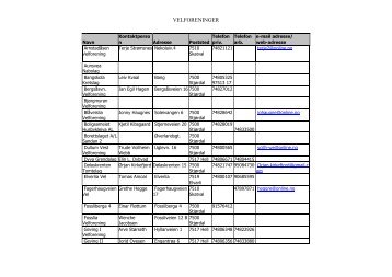 Velforeninger 010411.pdf - StjÃƒÂ¸rdal kommune