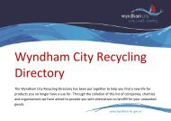 Wyndham City Recycling Directory - Recycling Near You