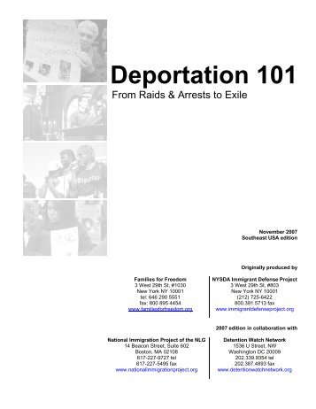 Southeast Regional Deportation 101, North Carolina - Families for ...