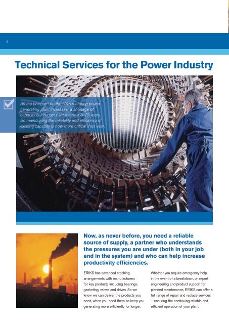 ERIKS Power Generation Services - Eriks UK