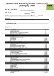 Standardisierte Anmeldung zur Bachelorprüfung