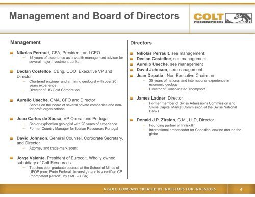 Colt Corporate Presentation (June 2011) - Colt Resources