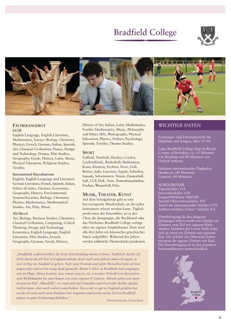 Bradfield College - Riedenauer Education