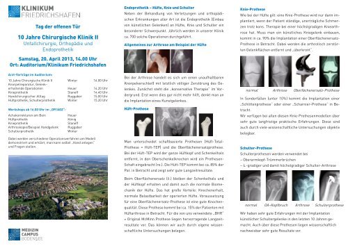 Faltblatt Chirurgie Klinik II - Klinikum Friedrichshafen GmbH
