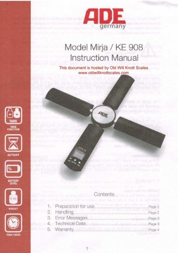 Model Mirja / KE 908 Instruction Manual - Scale Manuals
