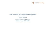 Best Practices im Compliance Management - P+P PÃ¶llath + Partners