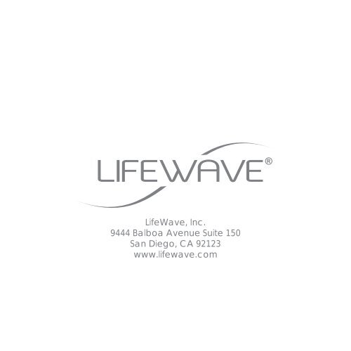 Wave Bonus Brochure - LifeWave