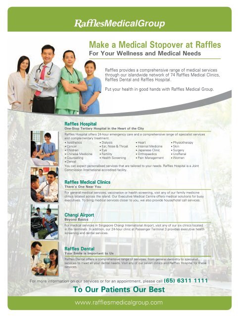 REGISTRATION No. 198901967K MICA (P) - Raffles Medical Group