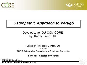 Osteopathic Approach to Vertigo