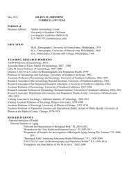 Curriculum Vitae - Health and Retirement Study - University of ...