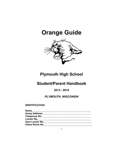 Orange Guide - Plymouth School District