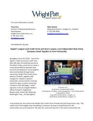 Wright-Patt Credit Union and Irongate, Inc. Realtors announce ...