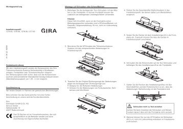 Installationsanleitung zu Gira 127400 Installationsprofil ... - Avolta