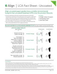 Align LCA - Fact Sheet (uncoated papers) - Resolute Forest Products