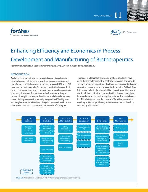 Enhancing Efficiency and Economics in Process ... - ForteBio