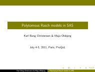 Polytomous Rasch models in SAS